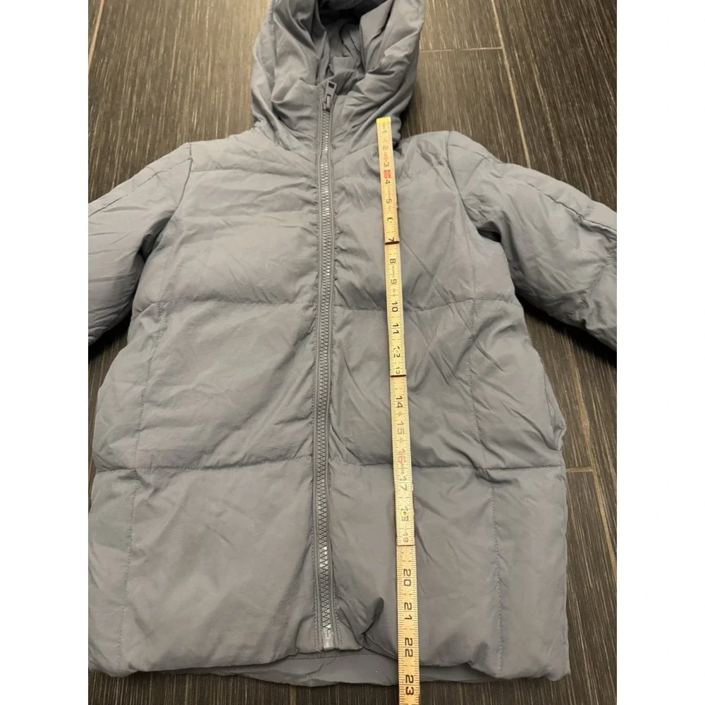Zara Down Quilted Water-Repellent Classic Hooded Puffer Jacket Sz 6-7 Tiered